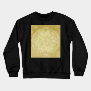 Embroidered dragonflies on gold mandala Crewneck Sweatshirt